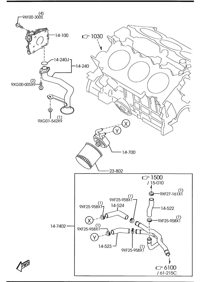 Mazda MPV Engine Coolant Hose AJ0314522 Jim Ellis Mazda Parts