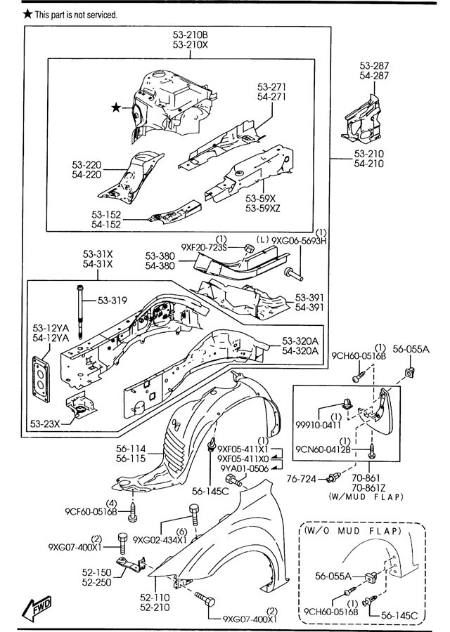 Mazda Cx Fender Apron Reinforcement W O Mazdaspeed Gk A