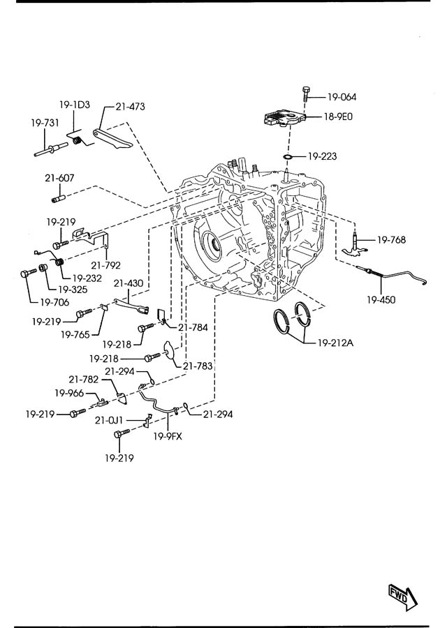 Mazda 6 AUTOMATIC TRANSMISSION MANUAL LINKAGE SYSTEM (6SPEED)