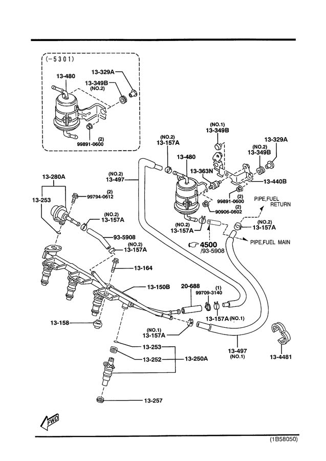 JE0613257 - Mazda Fuel Injector Seal. B2200, B2600. MPV | Jim Ellis