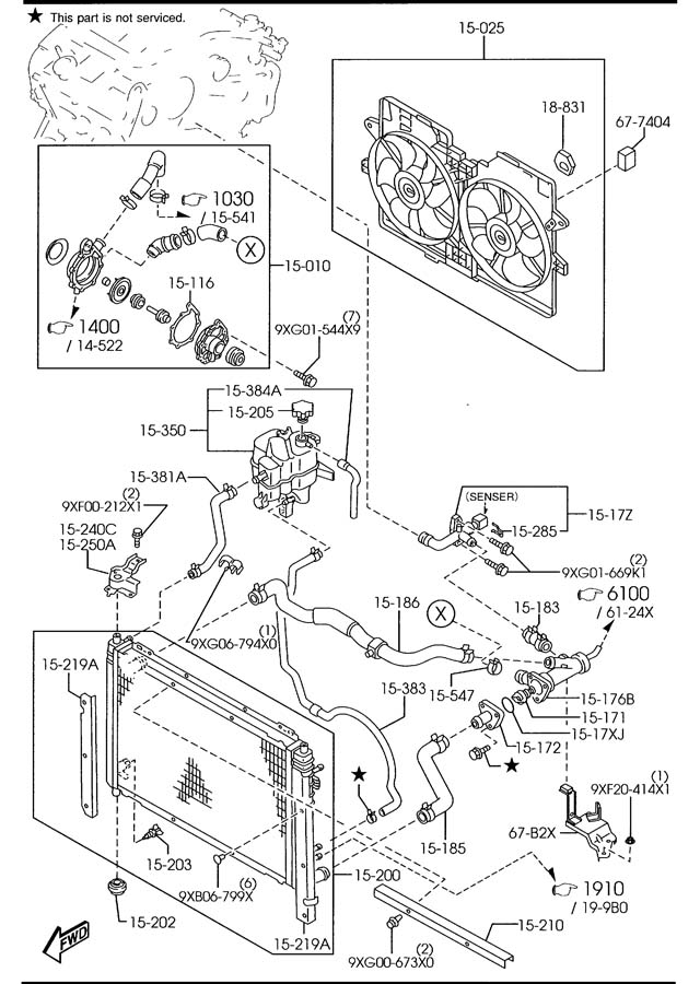 Mazda Tribute 2003 Engine Diagram