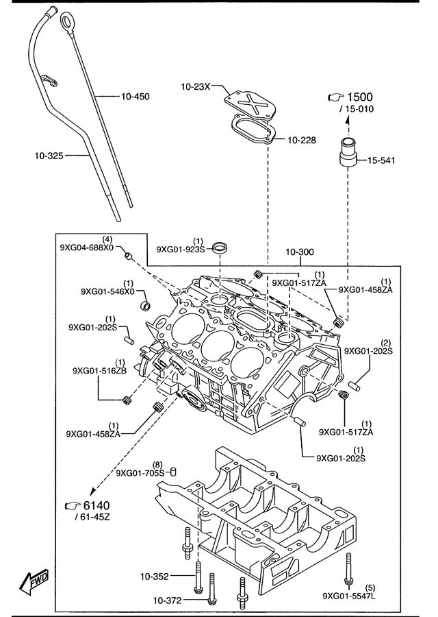 2005 Mazda Tribute Tube. OIL. Dipstick. Engine. PIPE, LEVEL - AJ5710440 ...