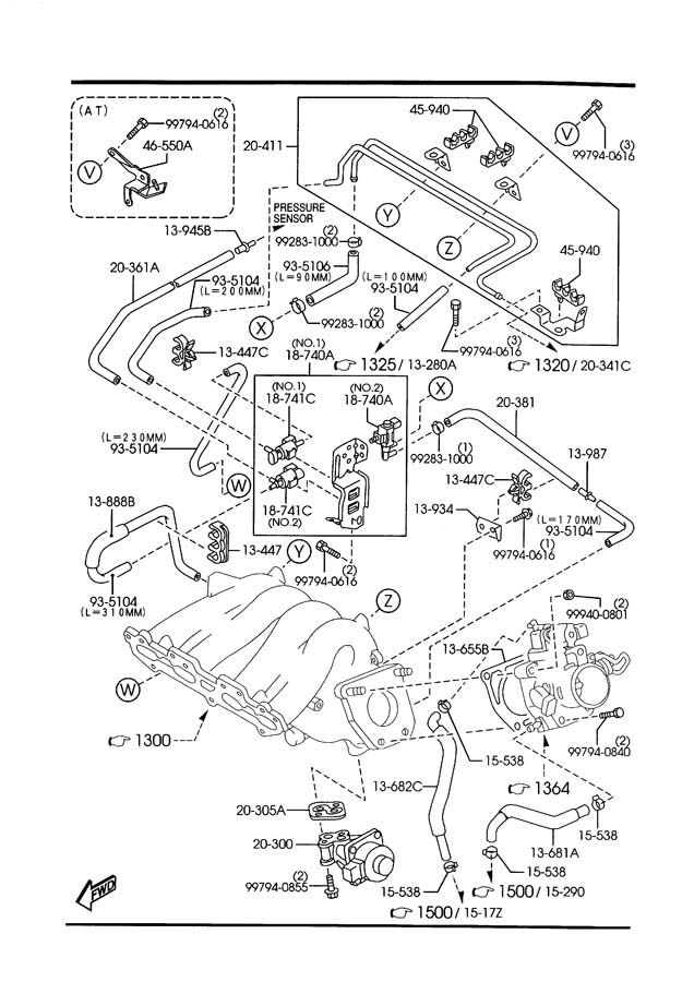 1989 Mazda Solenoid. Valve. Purge - BP4Y18741 | Jim Ellis Mazda Parts ...