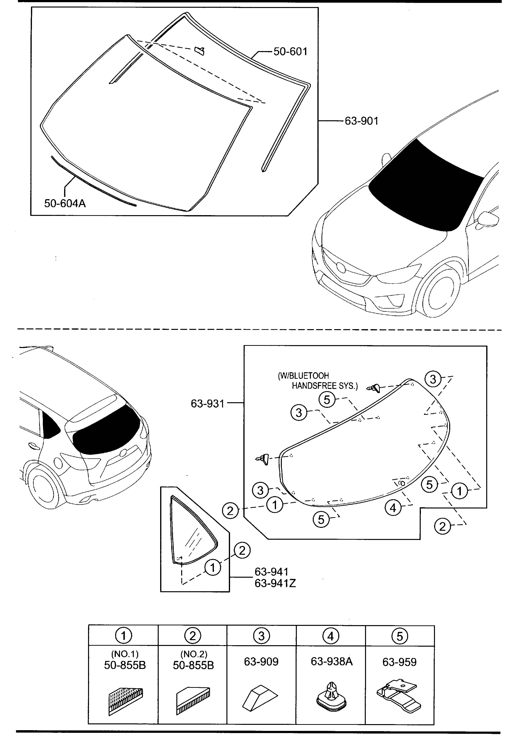 Mazda CX5 Glass. Clip. Fastener. Door. Quarter. Type 2 D20450896A