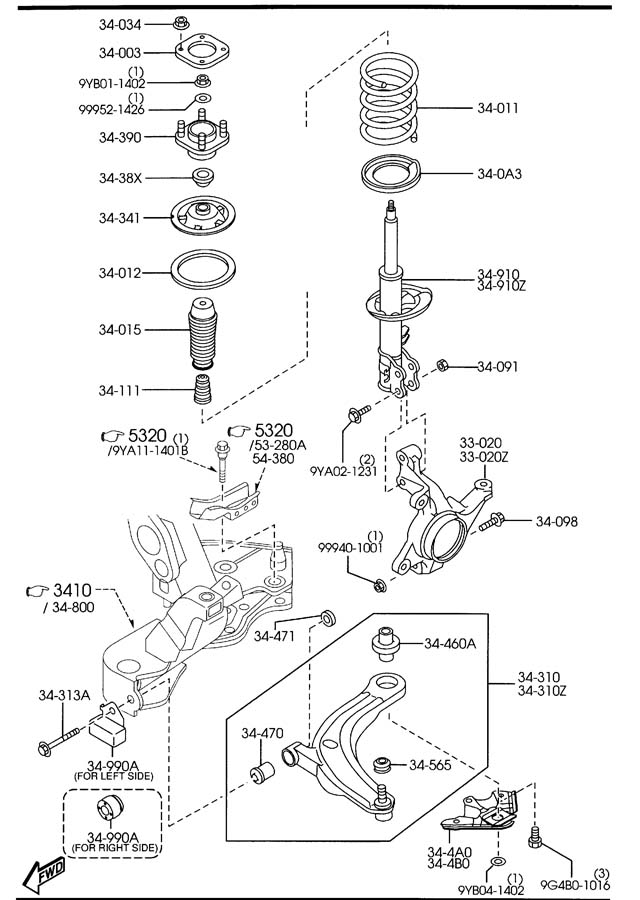 Каталог запчастей mazda mpv