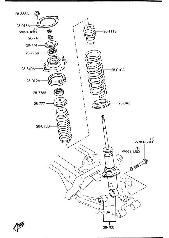 mazda Miata Shock Absorber. WSport, Anniversary, RightwSport ...