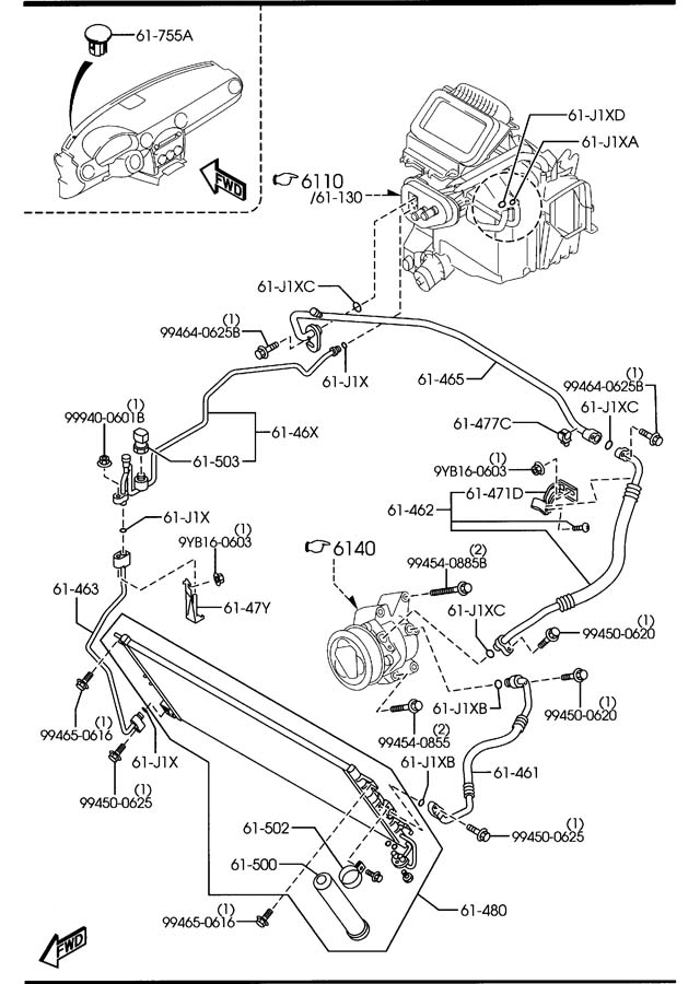 2008 Mazda Miata A/c receiver drier - NE5161501 | Jim Ellis Mazda Parts ...