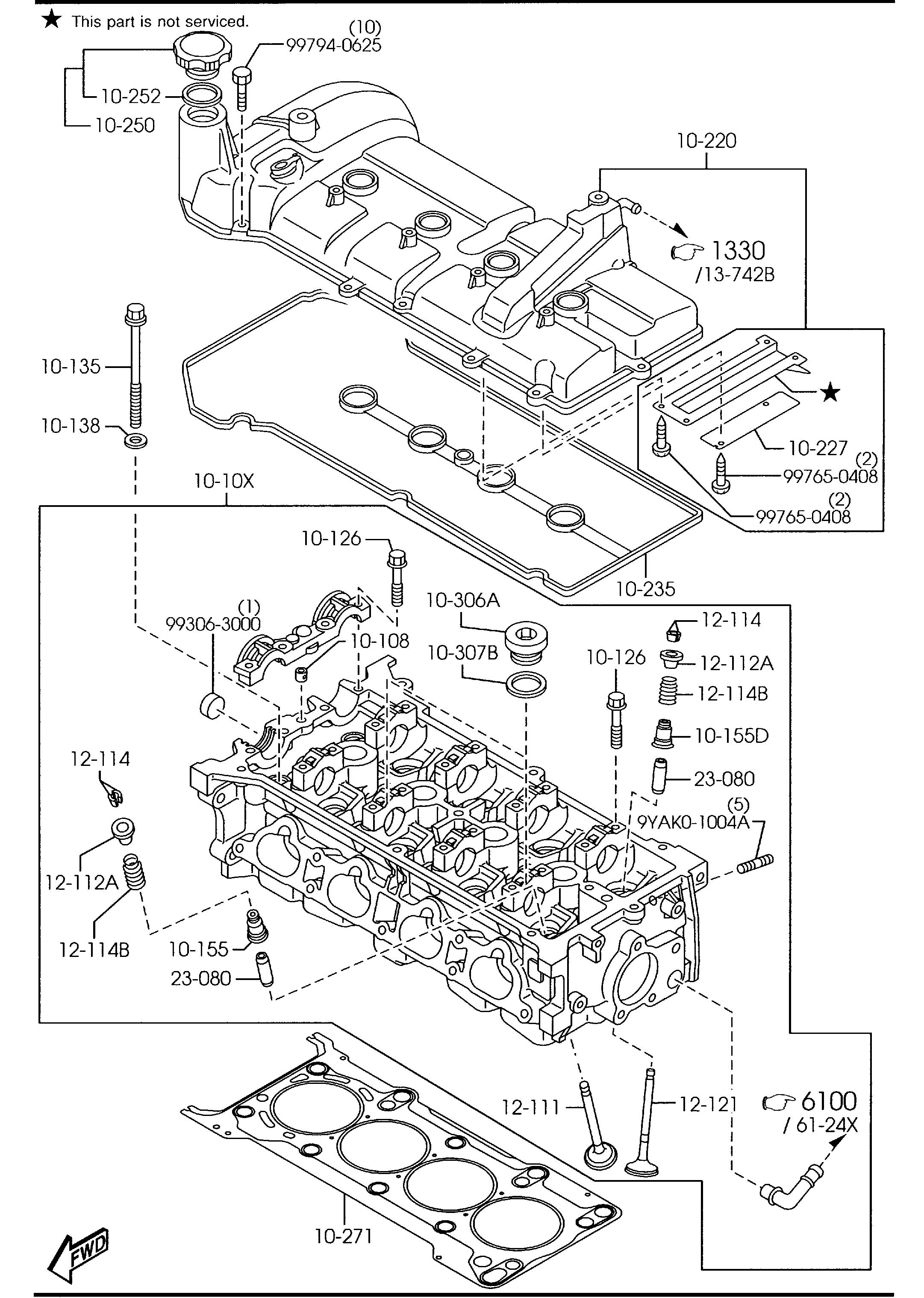 2012 Mazda Engine Valve Cover Gasket. Mazda2 - ZJ2010235 | Jim Ellis ...