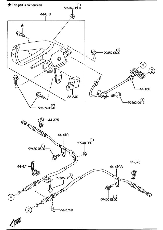 Mazda Rx-8 Parking Brake System