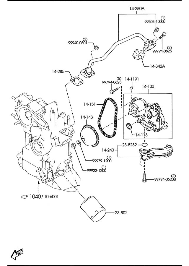 N3R118541 - Mazda Engine Oil Pressure Switch. OIL PRESSURE | Jim Ellis ...