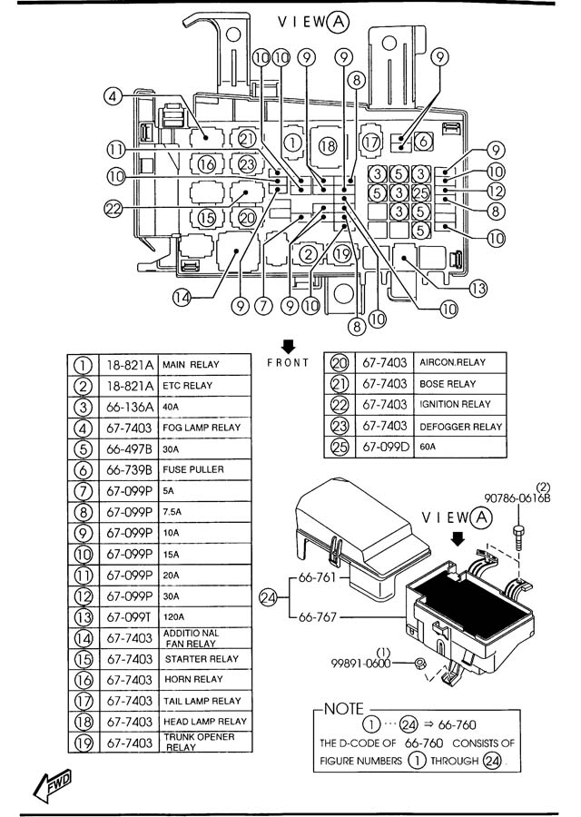 Mazda 6 Relay. Motor - G11067730 | Jim Ellis Mazda Parts, Marietta GA