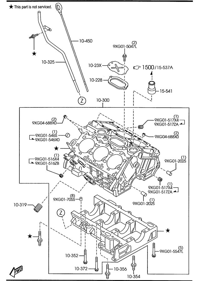 mazda Mazda 6 Engine Oil Dipstick. 3.0 LITER - AJF110450 | Jim Ellis ...