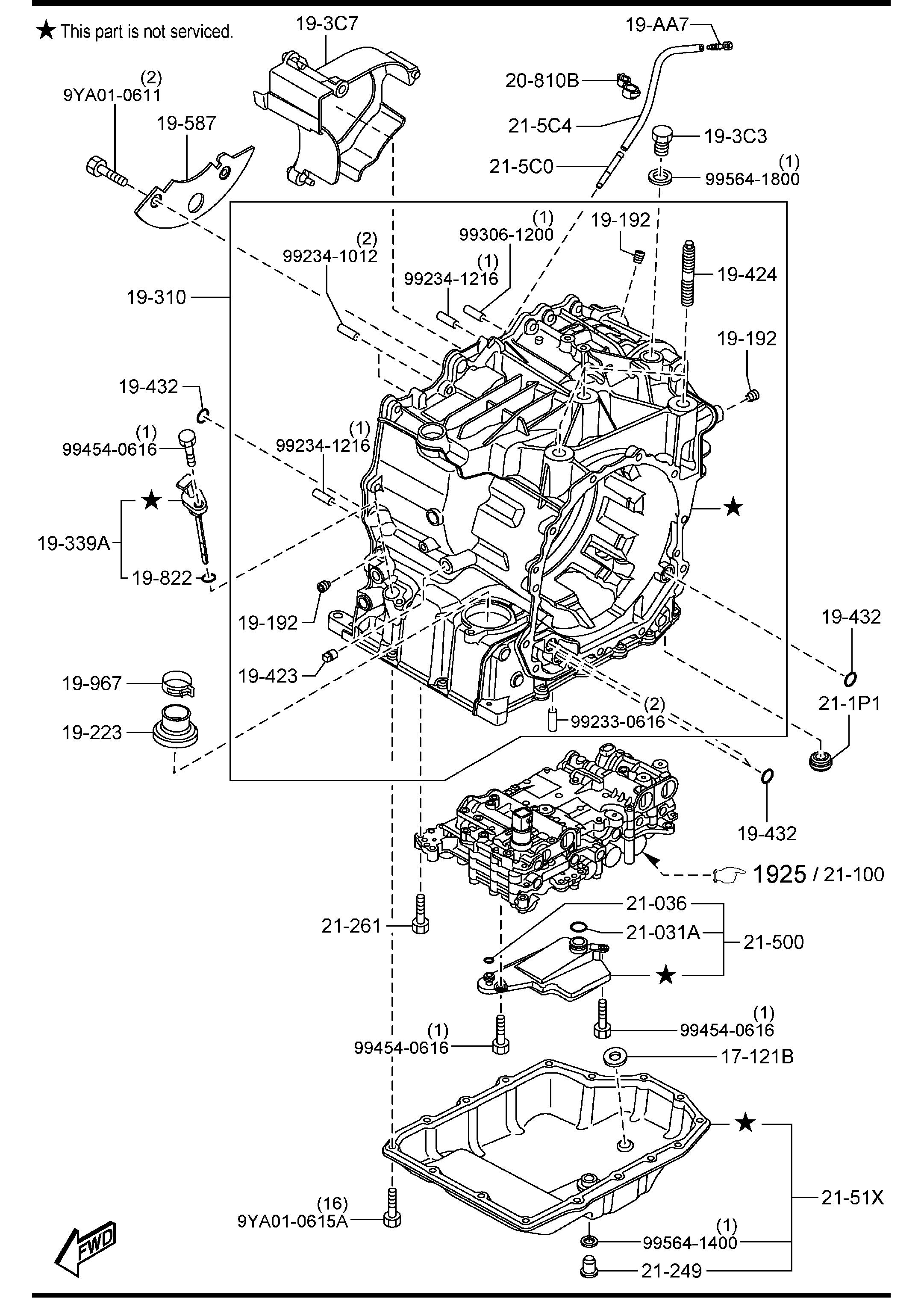 Mazda fz0121500 фильтр акпп