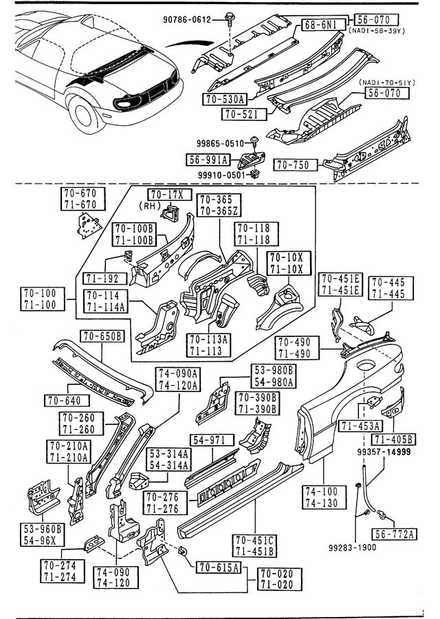 Mazda Miata Parts Diagram