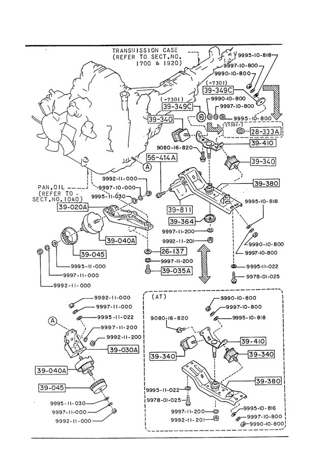 mazda RX-7 Member, transmission mt. Transmission c'member. W/o turbo ...