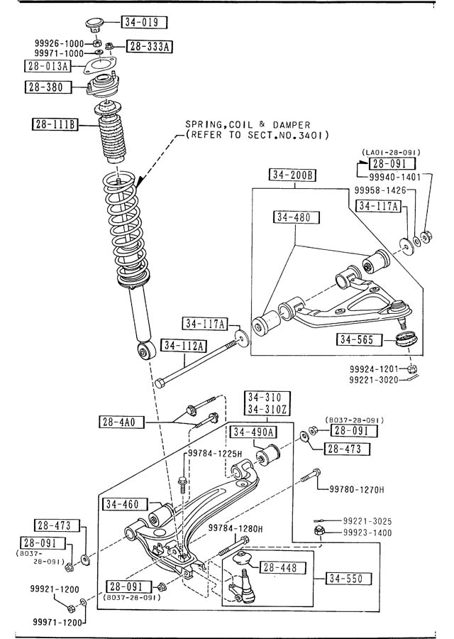 1990 Mazda Miata Nut. Suspension. Mount. Crossmember. Bracket. Strut ...