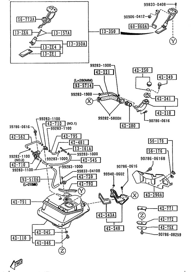 mazda Miata Fuel Tank Sending Unit. Sender, Read, Inaccurate, Empty ...