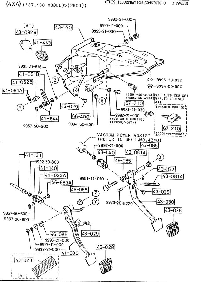 Mazda B2000 Pedal Pad - S08343028 | Jim Ellis Mazda Parts, Marietta GA