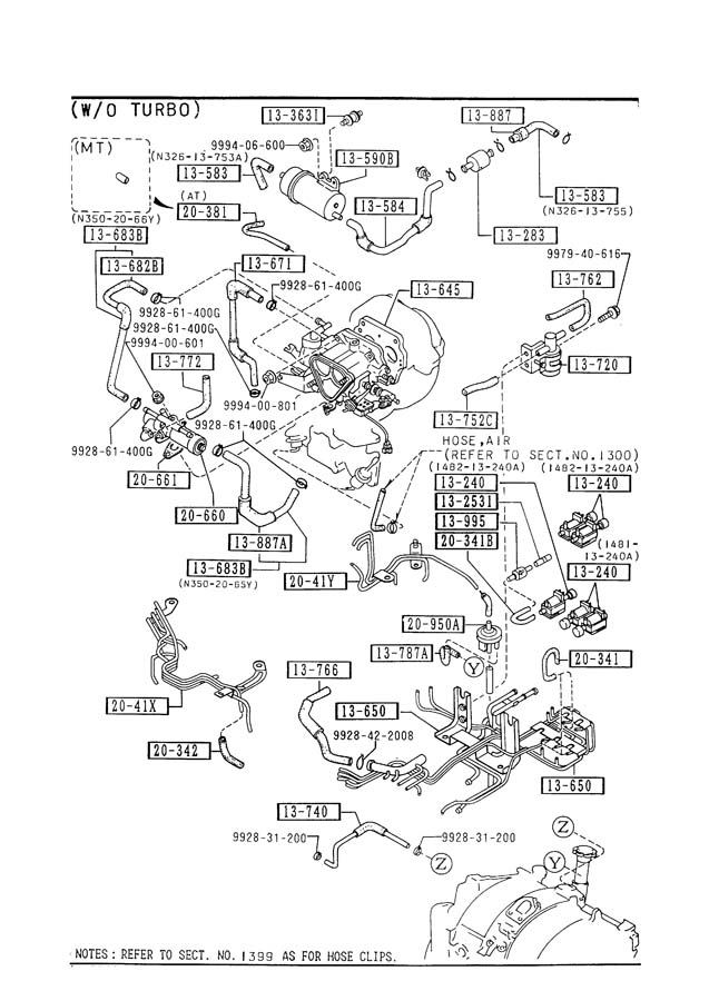 1994 Mazda Protege Three way valve. Valve 3way. Rx-7 - 148213240A | Jim ...