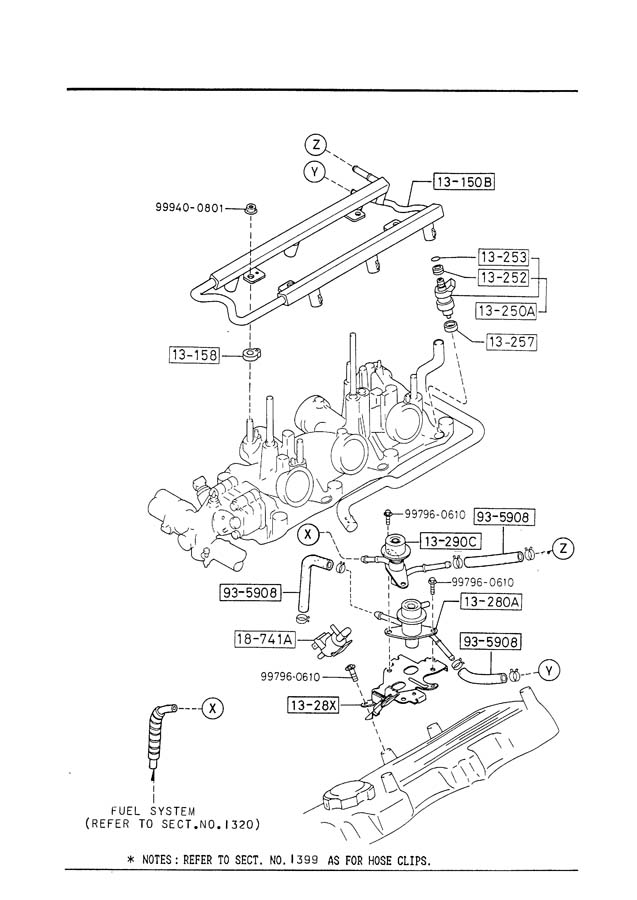 mazda MPV Fuel Injector Seal. B2200, B2600. MPV - JE0613257 | Jim Ellis ...