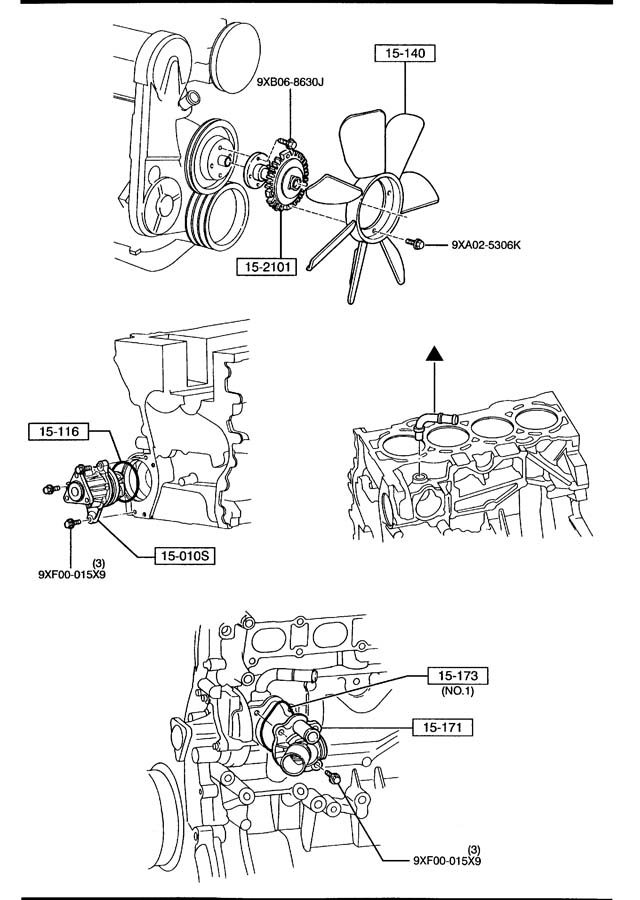 2003 Mazda B-Series Engine Coolant Outlet Flange - 1F2015090 | Jim ...