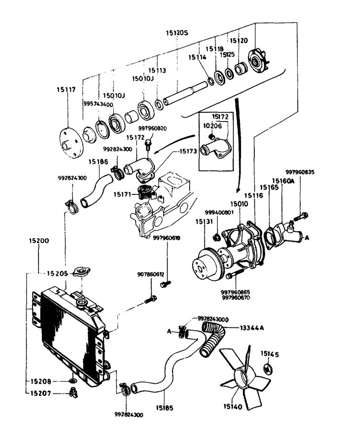 2003 Mazda Miata Gasket. Thermostat. Coolant. Outlet. Engine