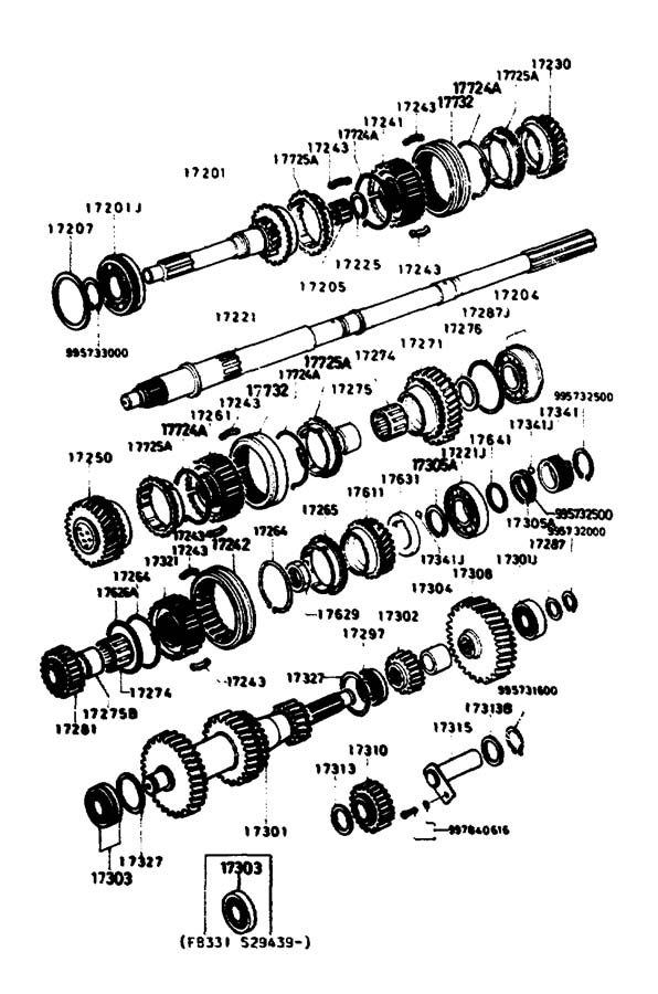 1992 Mazda Miata Manual Transmission Input Shaft Bearing. KOYO ...