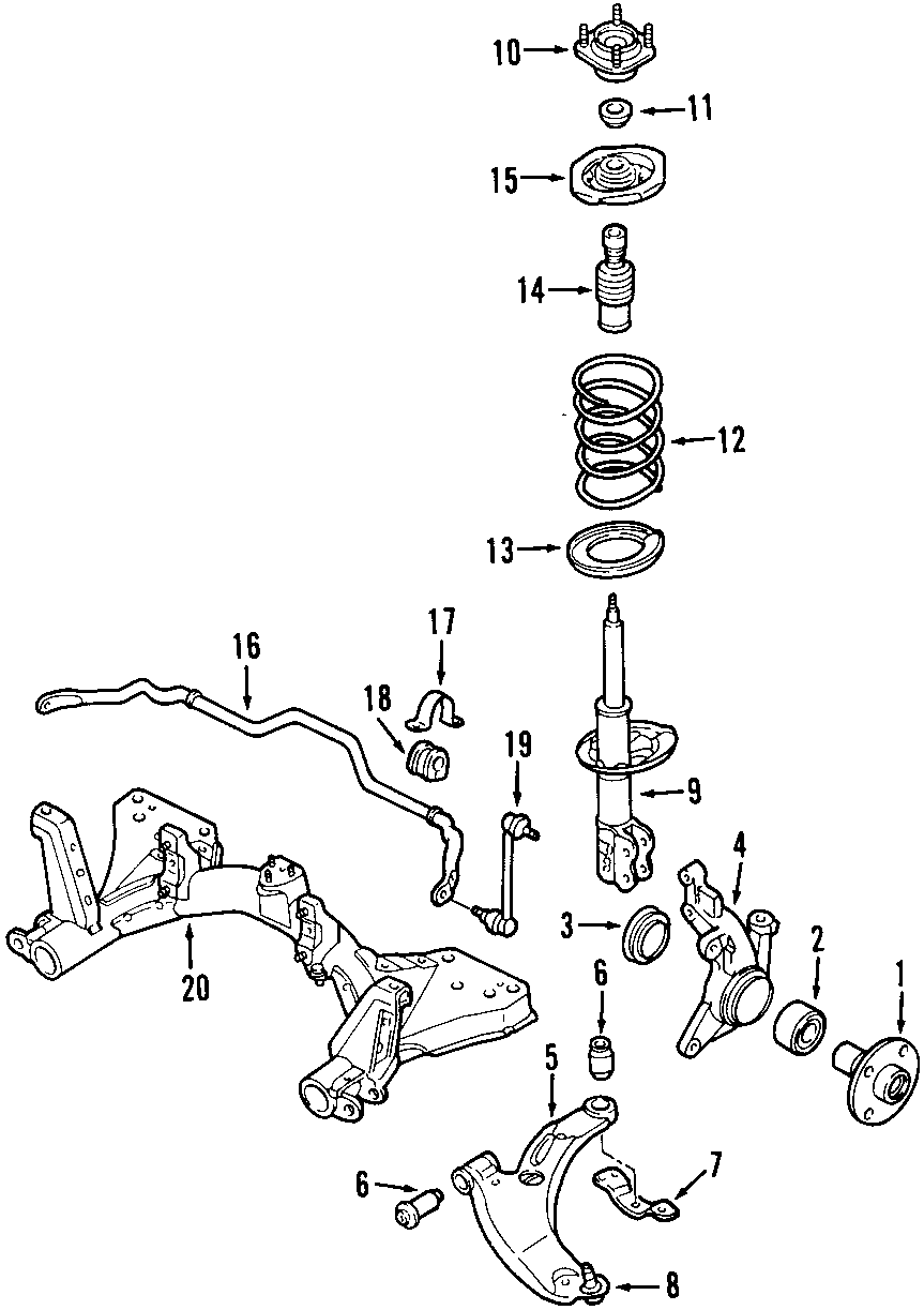 BN5V34900 - Mazda Damper lt, front. Suspension strut | Jim Ellis Mazda ...